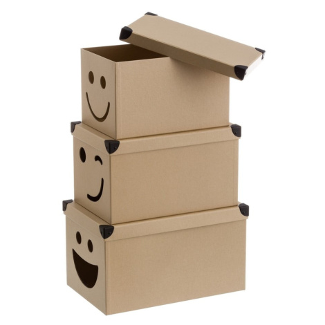 Kartónové detské úložné boxy v súprave 10 ks Smile – Casa Selección