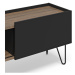 Hnedo-čierny TV stolík v dekore orecha 140x59 cm Nina – TemaHome