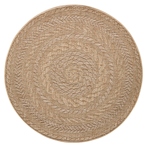 Kusový koberec Forest 103998 Beige/Brown – na ven i na doma - 160x160 (průměr) kruh cm NORTHRUGS