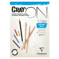 CLAIREFONTAINE CRAY´ON - Celulózový papier pre suché aj mokré techniky A4 (50 listov)