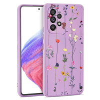 Silikónové puzdro na Samsung Galaxy A53 5G A536 Tech Protect Mood Garden fialové