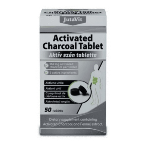 JUTAVIT Aktívne uhlie 50 tabliet 250 mg