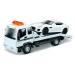 Bburago 1:43 STR FIRE Flatbed Tow Truck, w/Jaguar F-Type R Dynamic (V6)