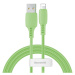 Nabíjací a dátový kábel USB, Lightning, 120 cm, 2400 mA, Baseus Colorful, CALDC-06, svetlozelený