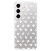 Odolné silikónové puzdro iSaprio - Stars Pattern - white - Samsung Galaxy S24