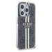 Guess IML 4G Gold Stripe Kryt pre iPhone 15 Pro, Čierny