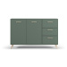 Zelená nízka komoda 140x86 cm Burren - Cosmopolitan Design