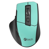 C-TECH myš Ergo WLM-05, bezdrôtová, 1600DPI, 6 tlačidiel, USB nano receiver, mätová