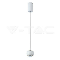 9W LED dizajnová závesná lampa (10*10*100CM) biela 3000K 1000lm VT-7830 (V-TAC)