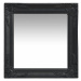 Nástenné zrkadlo barokový štýl 50 × 50 cm čierne