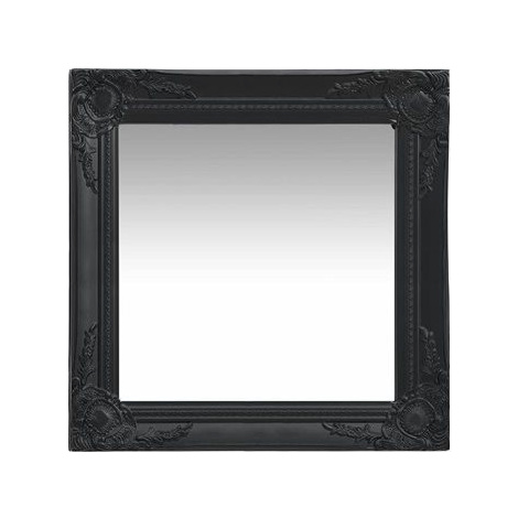 Nástenné zrkadlo barokový štýl 50 × 50 cm čierne SHUMEE