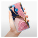 Odolné silikónové puzdro iSaprio - Pink Blue Leaves - Huawei Honor 9 Lite