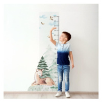 Detský výškový meter na stenu s lesným motívom jeleňa