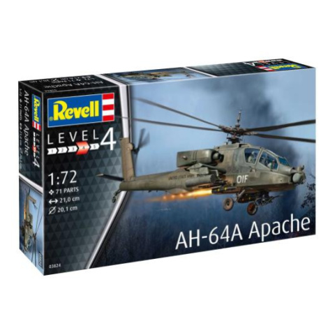 Plastic ModelKit vrtulník 03824 - AH-64A Apache (1:72)