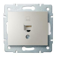 DOMO   Dátová zásuvka (RJ45Cat 5e Jack) Perleťová biela