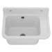 Sink Quality Universe, univerzálna plastová výlevka 50x34x31 cm + sifón, 1-komorová, biela, SKQ-