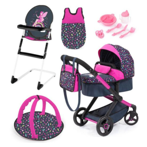 Bayer Kočík pre bábiky XEO tmavo modrá s príslušenstvom