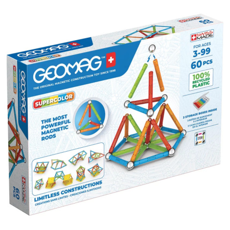 Hračka GEOMAG Magnetic blocks Supercolor RE 60 pieces GEO-384