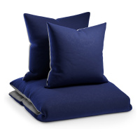 Sleepwise Soft Wonder-Edition, posteľná bielizeň, tmavomodrá, 155 × 200 cm, 80 x 80 cm