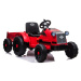 mamido Detský elektrický traktor s vlečkou T1 červený