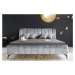 LuxD Dizajnová posteľ Rotterdam 160 x 200 cm sivý zamat