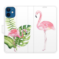 Flipové puzdro iSaprio - Flamingos - iPhone 12 mini