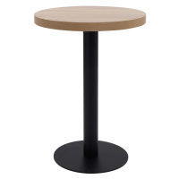 vidaXL Bistro stolík bledohnedý 60 cm MDF