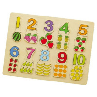 Studo Wood Drevené puzzle Počítanie s ovocím 20 dielikov
