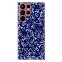 Odolné silikónové puzdro iSaprio - Blue Leaves 05 - Samsung Galaxy S22 Ultra 5G