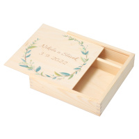 Drevená krabička na svadobné fotografie