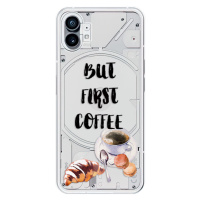 Odolné silikónové puzdro iSaprio - First Coffee - Nothing Phone (1)