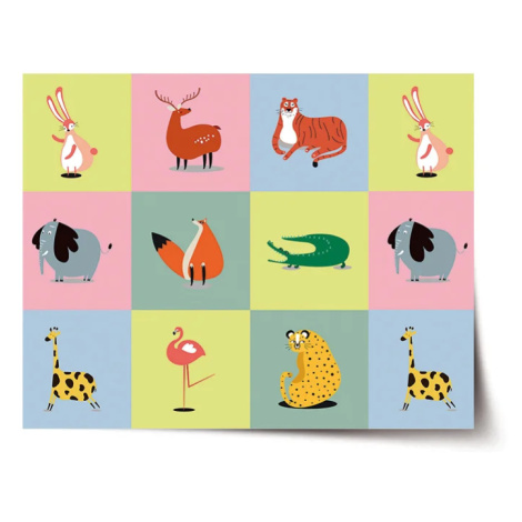 Plagát Zvieratká zo Zoo - 60x40 cm