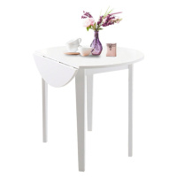 Biely skladací jedálenský stôl Støraa Trento Quer, ⌀ 92 cm