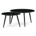 AUTRONIC AHG-403 BK Sada 2 konferenčních stolů o80cm a o60cm, černá keramická deska, černé kovov