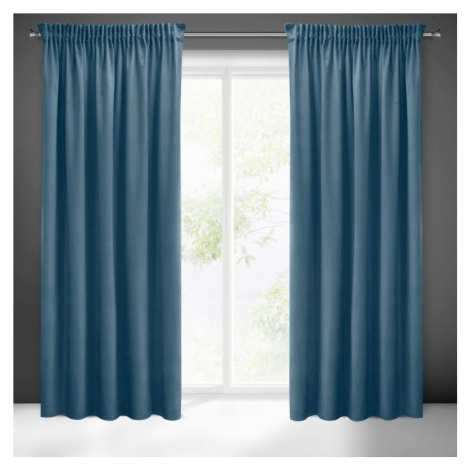 Jednofarebnýmodrýzávesnariasiacupásku140x170cm