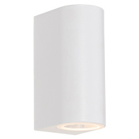 Moderné vonkajšie nástenné svietidlo biele plastové oválne 2-svetlo - Baleno