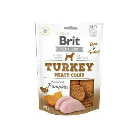 Brit Jerky Turkey Meaty Coins 80g + Množstevná zľava