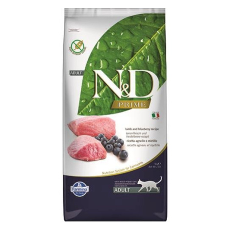 Farmina N&D cat PRIME (GF) adult, lamb & blueberry granule pre mačky 5kg