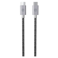 TIGO USB-C to USB-C pletený kábel vesmírne šedý 1,8m