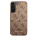 Plastové puzdro Guess na Samsung Galaxy S23 5G S911 GUHCS23SG4GFBR 4G Metal Gold Logo hnedé