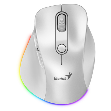 Myš bezdrôtová, Genius Ergo 9000S Pro, biela, optická, 2400DPI
