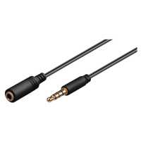 PremiumCord Jack 3.5mm 4 pinový M/F 2m