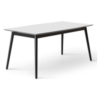 Bielo-čierny rozkladací jedálenský stôl s bielou doskou 90x165 cm Meza – Hammel Furniture