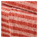 Červeno-oranžová zamatová deka 130x170 cm Stripe Chenille – Catherine Lansfield