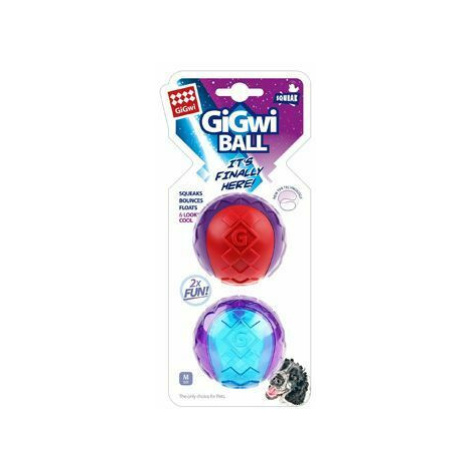 Hračka pre psov GiGwi Ball ball M, 2ks/karta, pískacia