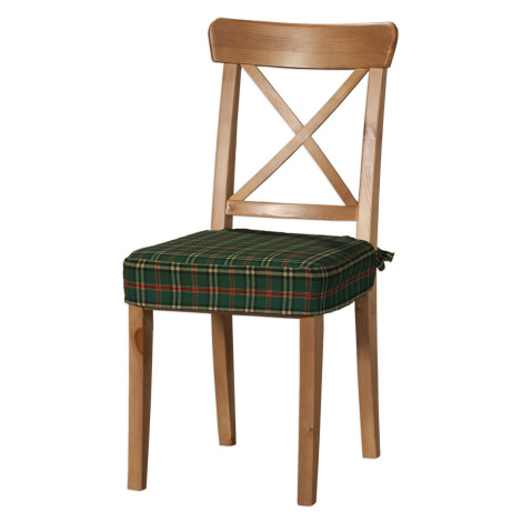 Dekoria Sedák na stoličku Ingolf, zeleno - červené káro, návlek na stoličku Inglof, Quadro, 142-