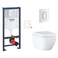 Závesný wc set do ľahkých stien / predstenová montáž Grohe Euro Ceramic SIKOGRSEUASH0