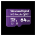 WD MicroSDXC karta 64GB Purple WDD064G1P0C Class 10, 16 TBW