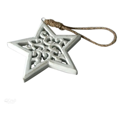 Drevená dekorácia Hviezda 11.5 cm
