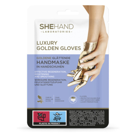 SHEHAND Luxury golden - zlaté zjemňujúce rukavice 1 pár